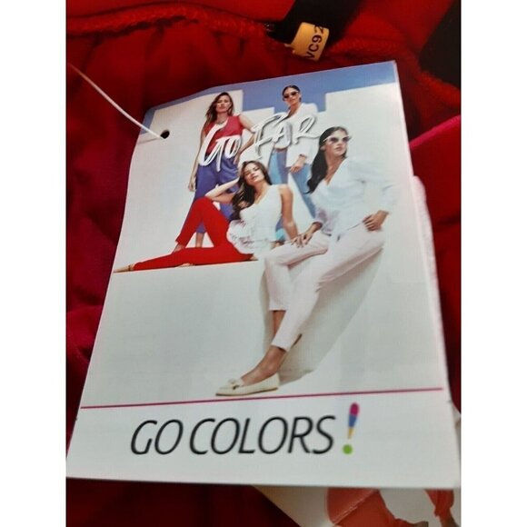 Go Colors Harem Pants Womens Small FS Fuchsia Pink Elastic Waist - Picture 4 of 6